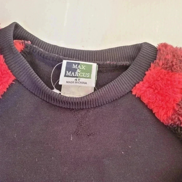 NWOT-Max & Marcus Baby's Red Buffalo Plaid Fleece 2-Piece Set Size:4T for G or B - Picture 7 of 9